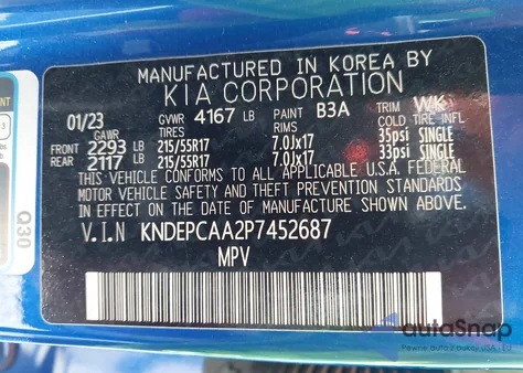 2023 Kia Seltos Lx из США, поврежденный, VIN KNDEPCAA2P7452687